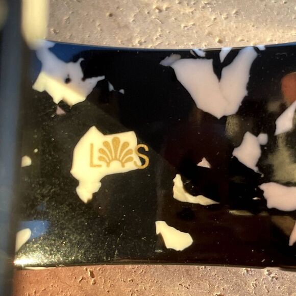 Lele Sadoughi Black White Paper Lily Earrings and Cuff Bracelet - Picture 3 of 6